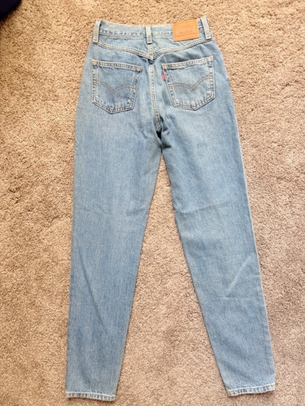Levi's Premium Women 80s Mom Zip Fly High Rise Tapered Leg Jeans Blue 24x30